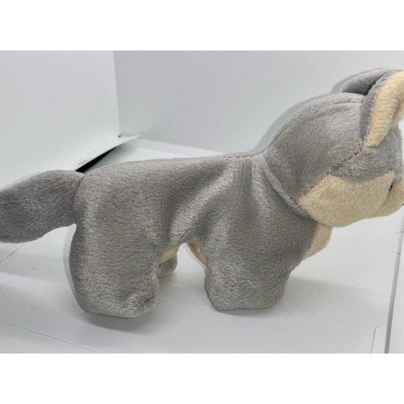 Flufff N Stuff Mushy The Puppy Blue Eyes  Dog Plush Husky Mini Beanie Toy Kid 6” - Picture 7 of 8